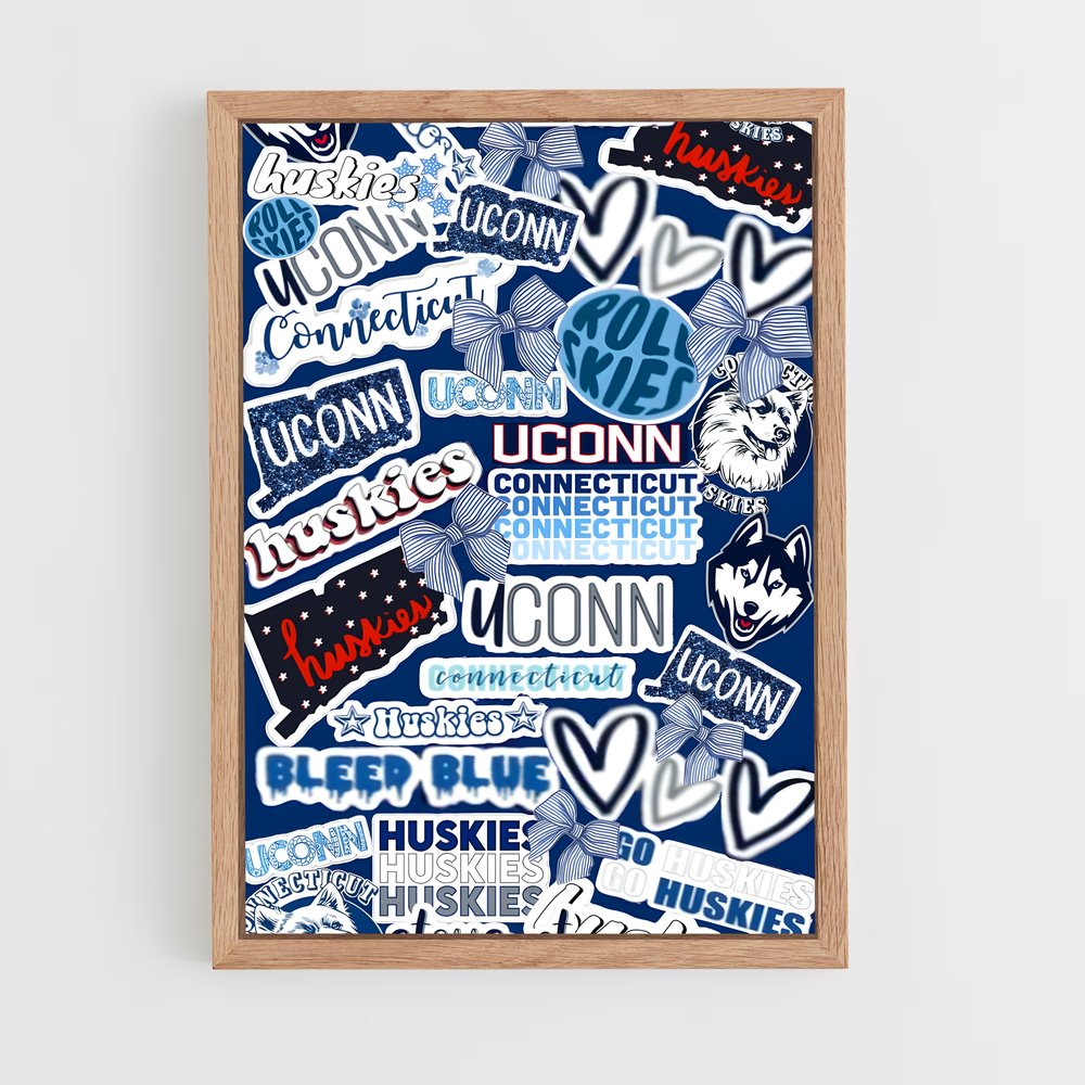 Poster Stickers Uconn – affiche Basketball (vue 4)